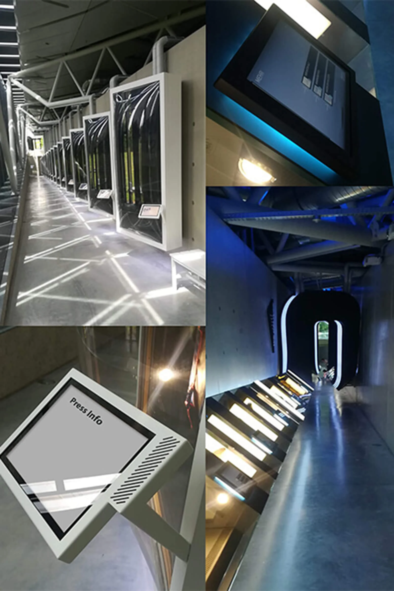 Exhibition of a German number one sports brand with customized monitors