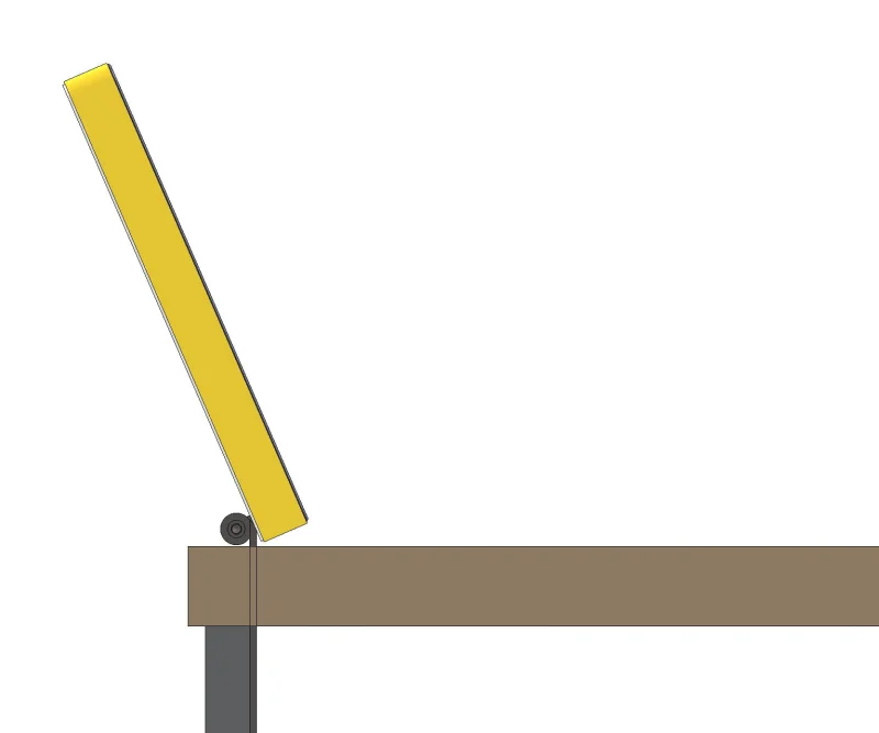 Pierced in the table with integrated cable routing and swivel axis noble and high quality