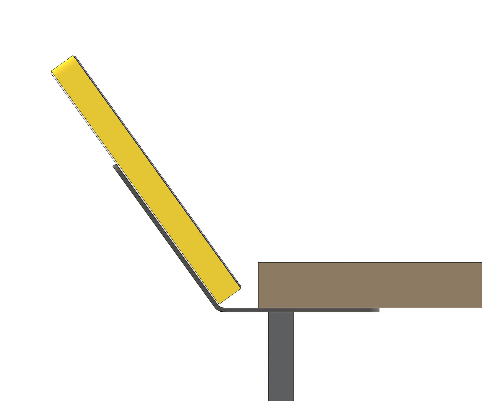 FLO at the end of a conference table, optionally with or without folding function