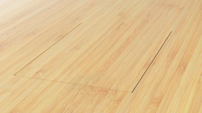 Invisible monitor integrated in a conference room and conference table