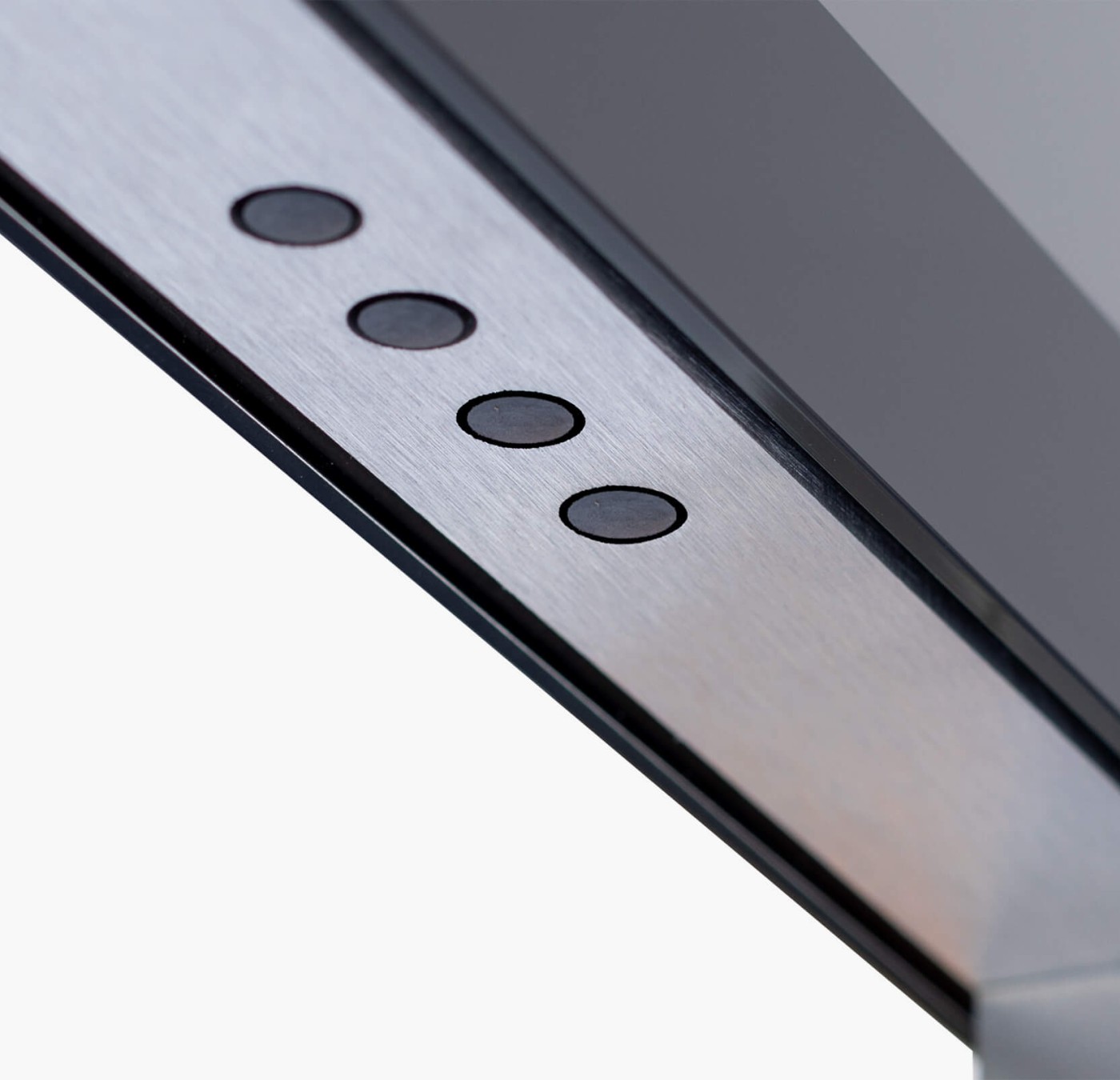 Detailed view of the strip frame at the bottom of the LOFT desktop design monitor