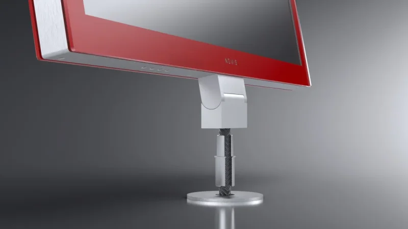 LOFT desktop with integrated cable management; this is how the Design Monitor is attached.