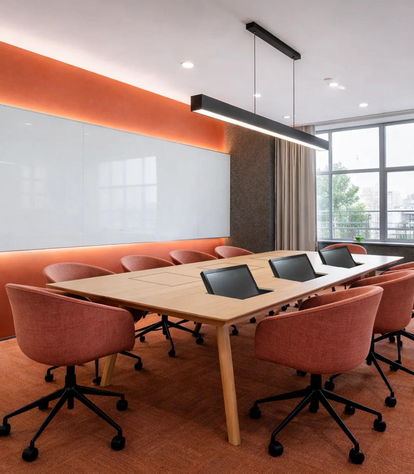 No more craning your neck: Our cleverly integrated monitors make watching TV a breeze and then simply disappear again.